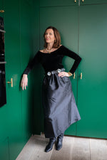 Velvet & Taffeta Midi Dress by Albaray