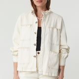 Pablo Denim Jacket in Ecru