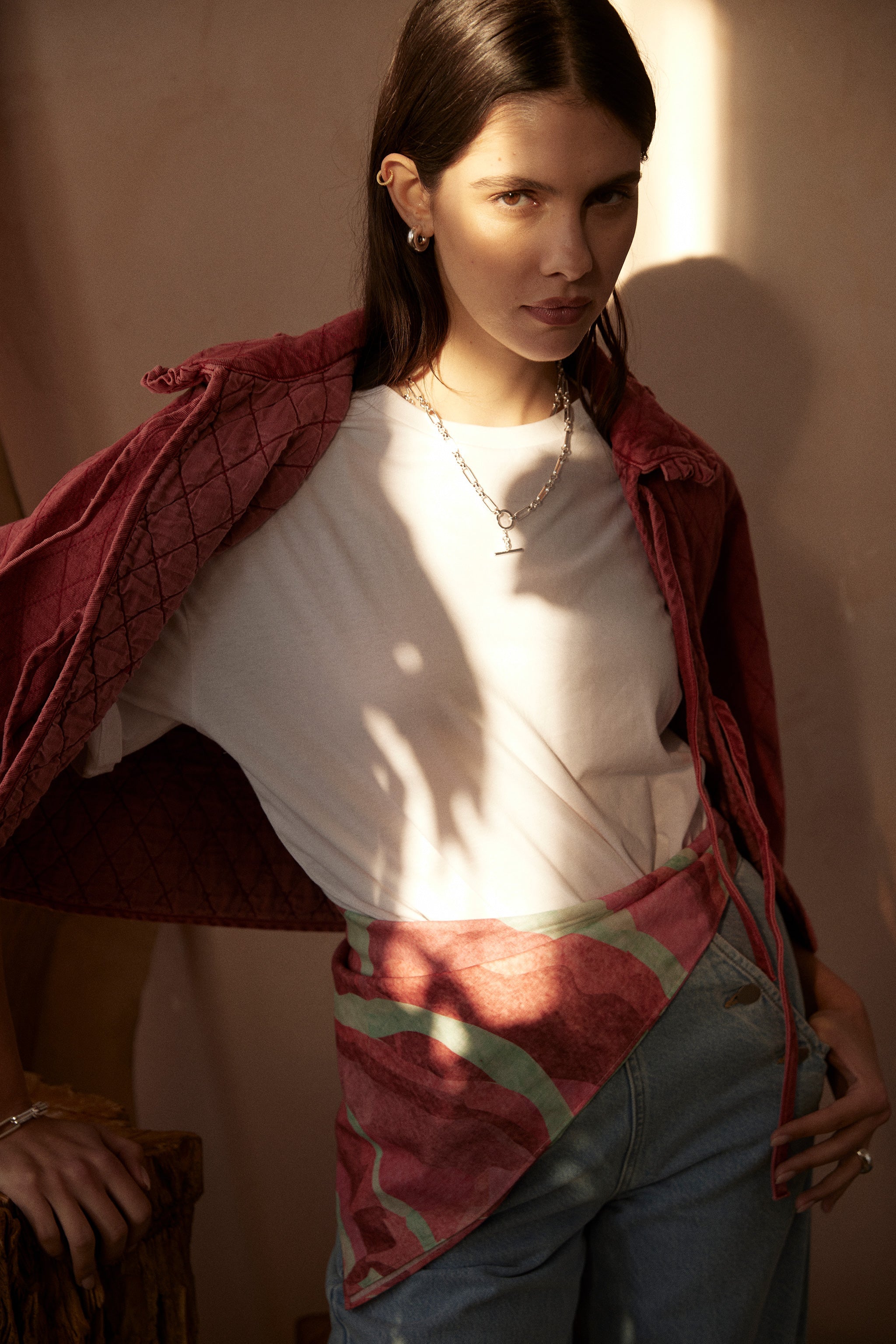 Heidi Jacket In Vintage Red - seventy + mochi