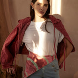 Heidi Jacket In Vintage Red - seventy + mochi