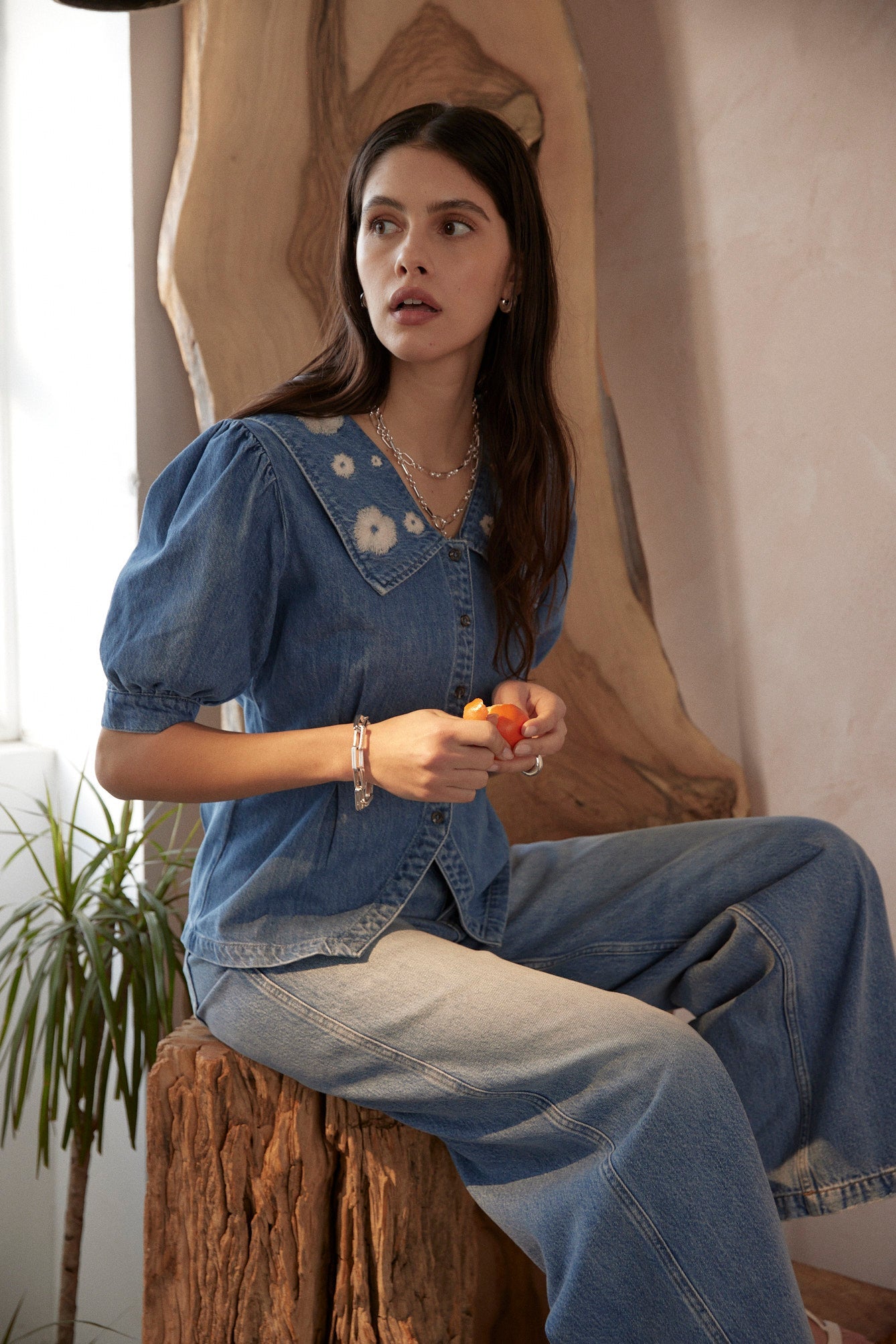 Cassie Top in Malibu Embroidery - seventy + mochi