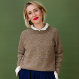 Donegal Merino Wool Sweater in Biscuit