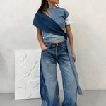 Dora Oversized Upcycled Blue High Waisted Jeans