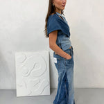 Dora Oversized Upcycled Blue High Waisted Jeans