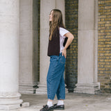 Funnel Neck Tabard in Maroon