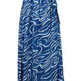 Corrine Blue Wave Wrap Skirt