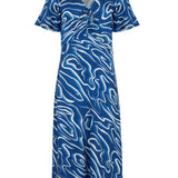 Dahlia Dress Blue Wave