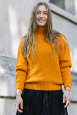 Moss Stitch Chunky Sweater in Tango by Quinton + Chadwick