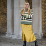 Aldgate Gold Satin Maxi Skirt