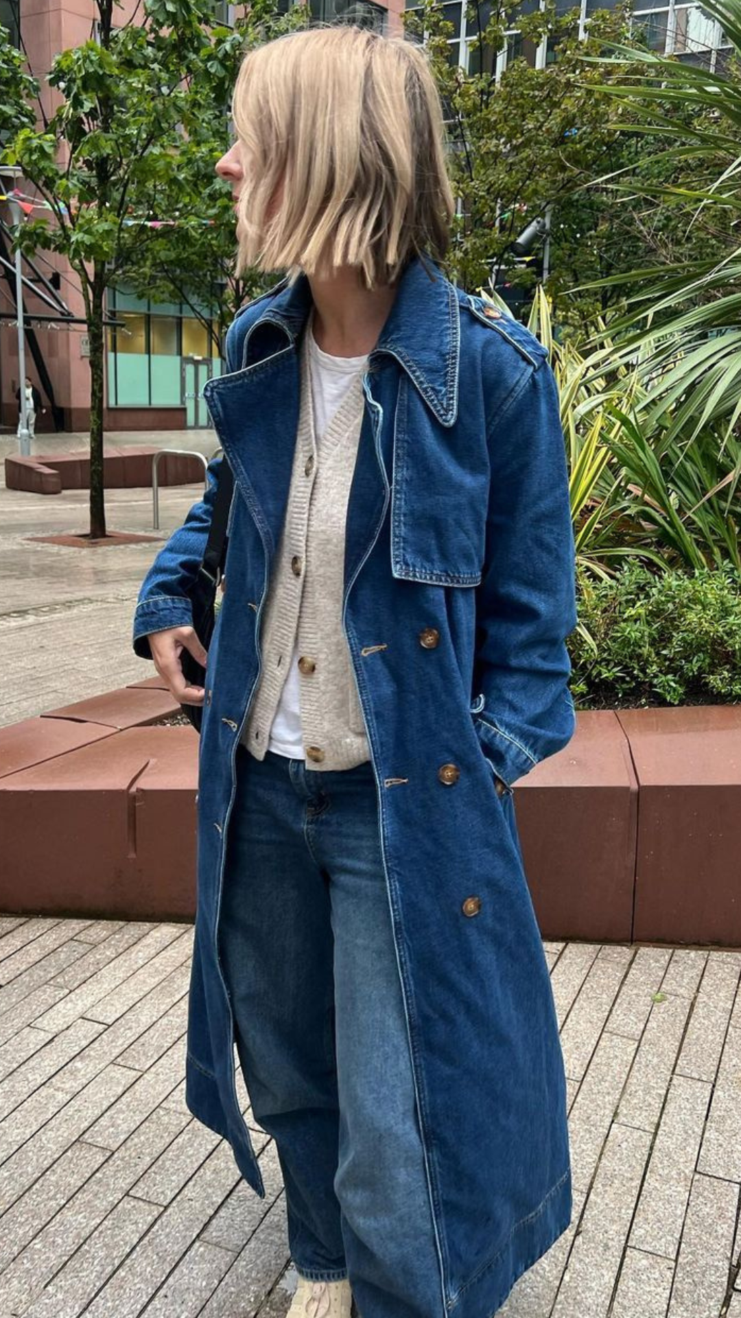 Trench coat top jean jacket