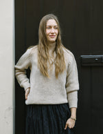 Moss Stitch Chunky Sweater in Oat by Quinton + Chadwick