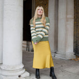 Aldgate Gold Satin Maxi Skirt