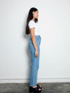 Women's High Waisted Plain Blue Jeans | Sustainable & Recycled | Fanfare