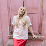 SAMPLE Ridley Red Satin Slip Skirt