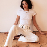 Ivory Linen Trousers