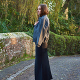 Aldgate Black Satin Maxi Skirt