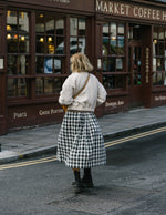 Tina Skirt in Black & White Gingham by Elwin