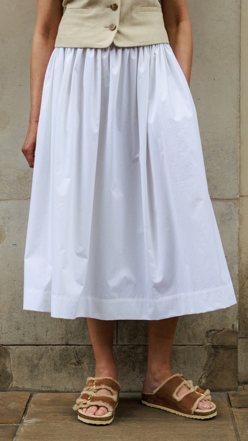 Tina Skirt in White by Elwin