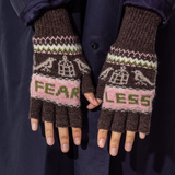Fearless Fingerless Gloves in Cocoa