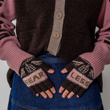 Fearless Fingerless Gloves in Cocoa