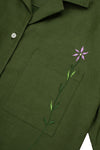 Frances Cuban Shirt in Rich Green by Saywood