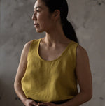 Margo Citrus Linen Vest Top by LAW