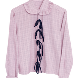 Pink Check Tie Front Shirt