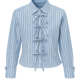 Blue Check Darted Shirt
