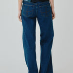High Waisted Organic & Recycled Wide-Leg Dark Jeans