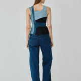 High Waisted Organic & Recycled Wide-Leg Dark Jeans