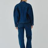 High Waisted Organic & Recycled Wide-Leg Dark Jeans
