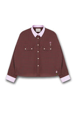 Jules Utility Shirt, Red Check, by Saywood.