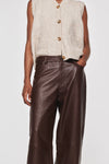 Kemi Leather Trousers Chocolate by Aligne