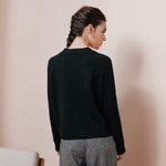 Relaxed Cardigan In Black by Albaray
