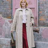 Aldgate Burgundy Satin Maxi Skirt