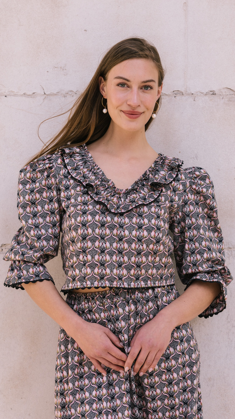 Lotus Floral Top by The Well Worn