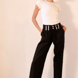 Black Linen Trousers