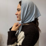 Dina Cashmere Triangle Scarf in Light Blue