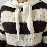 Dina Cashmere Triangle Scarf in Cream