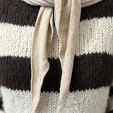 Dina Cashmere Triangle Scarf in Oat