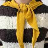 Dina Cashmere Triangle Scarf in Mustard
