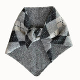 Argyle Triangle Scarf in Grey