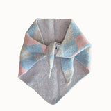 Argyle Triangle Scarf in Pink/Blue