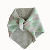 Argyle Triangle Scarf in Mint