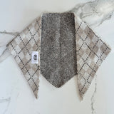 Argyle Triangle Scarf in Taupe