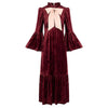 Ophelia Dress in Burgundy Velvet with Contrast Satin Tie by House of Disgrace