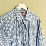 Blue Check Darted Shirt