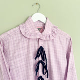 Pink Check Tie Front Shirt