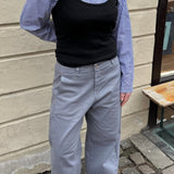 Lisa Barrel Leg Trousers in Blue