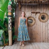 Indah Dress in Jungle Blue by Arifah Studio